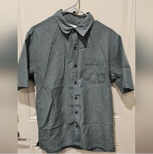 Croft & Barrow Men's Teal Checkered Button Down Shirt